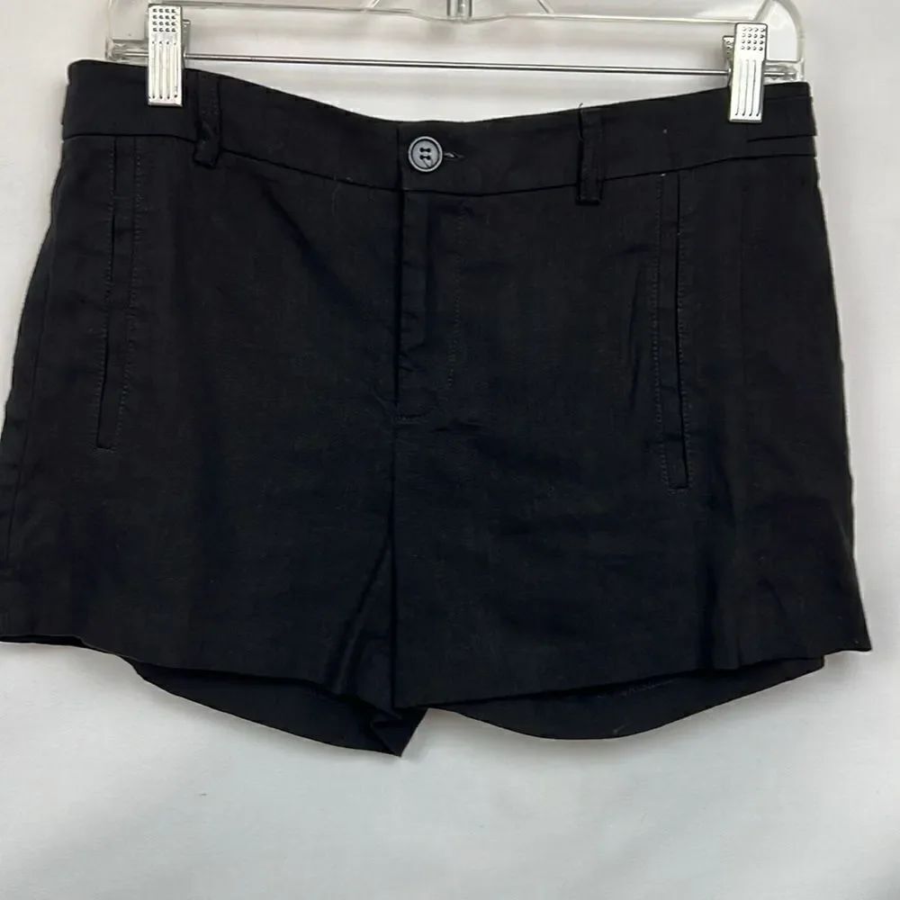 Vince Black Linen Blend shorts size 4 EUC